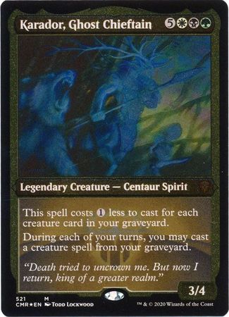 Karador Ghost Chieftain 521 Etched Foil Karador Ghost Chieftain 521 Etched Foil
