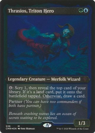 Thrasios Triton Hero 538 Etched Foil Commander Legends Etched Foil Singles Thrasios Triton Hero 538 Etched Foil Commander Legends Etched Foil Singles