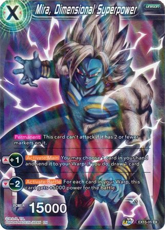 Mira Dimensional Superpower EX15 05 Expansion Rare DBS Expansion Set 15 Battle Enhanced EX15 Mira Dimensional Superpower EX15 05 Expansion Rare DBS Expansion Set 15 Battle Enhanced EX15