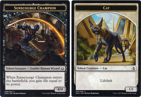 Sunscourge Champion Token 009 Cat Token 016 HOU Sunscourge Champion Token 009 Cat Token 016 HOU