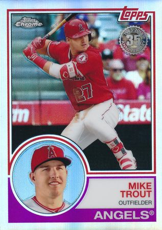Mike Trout 2018 Topps Chrome 83T 12 1983 Retro Refractor 2018 Topps Chrome Retro Mike Trout 2018 Topps Chrome 83T 12 1983 Retro Refractor 2018 Topps Chrome Retro