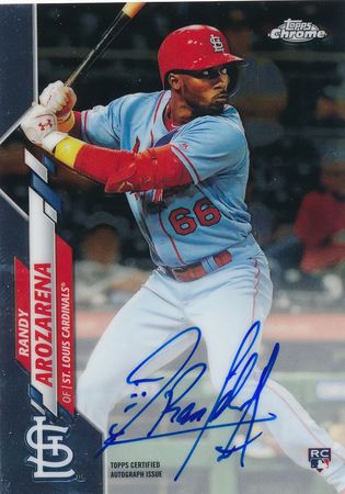 Randy Arozarena Topps Chrome Rookie Auto Autograph Ra Rar