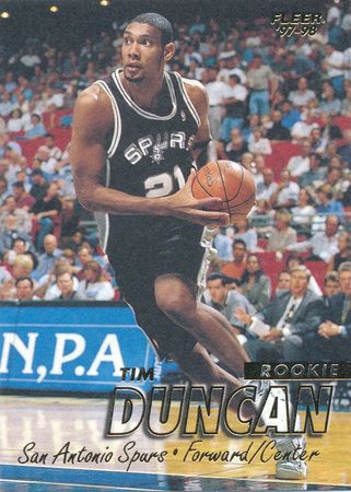 Tim Duncan 1997 98 Fleer 201 Rookie 1997 98 Fleer Tim Duncan 1997 98 Fleer 201 Rookie 1997 98 Fleer