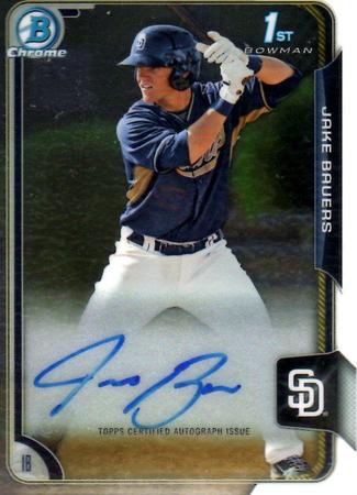 Jake Bauers 2015 Bowman Chrome BCAP JB 1st Auto Autograph 2015 Bowman Chrome Auto Prospects Jake Bauers 2015 Bowman Chrome BCAP JB 1st Auto Autograph 2015 Bowman Chrome Auto Prospects