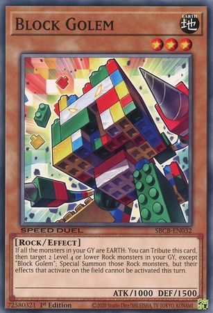 Block Golem SBCB EN032 Common 1st Edition Speed Duel Battle City Box 1st Edition Singles Block Golem SBCB EN032 Common 1st Edition Speed Duel Battle City Box 1st Edition Singles