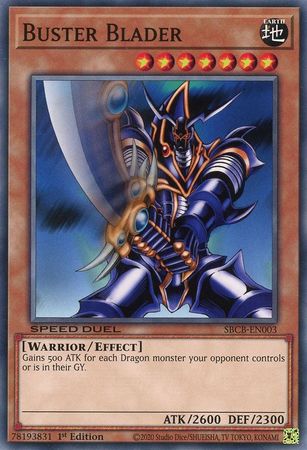 Buster Blader SBCB EN003 Common 1st Edition Yellow Tab Speed Duel Battle City Box 1st Edition Singles Buster Blader SBCB EN003 Common 1st Edition Yellow Tab Speed Duel Battle City Box 1st Edition Singles