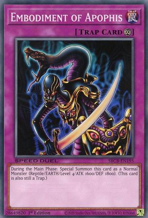 Embodiment of Apophis SBCB EN195 Common 1st Edition Speed Duel Battle City Box 1st Edition Singles Embodiment of Apophis SBCB EN195 Common 1st Edition Speed Duel Battle City Box 1st Edition Singles