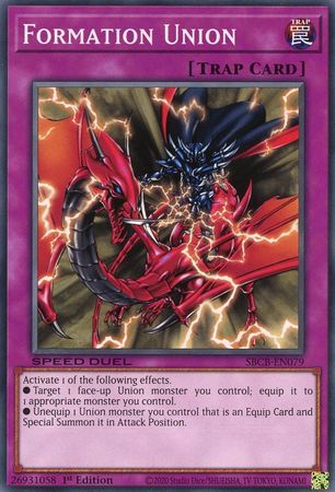 Formation Union SBCB EN079 Common 1st Edition Speed Duel Battle City Box 1st Edition Singles Formation Union SBCB EN079 Common 1st Edition Speed Duel Battle City Box 1st Edition Singles