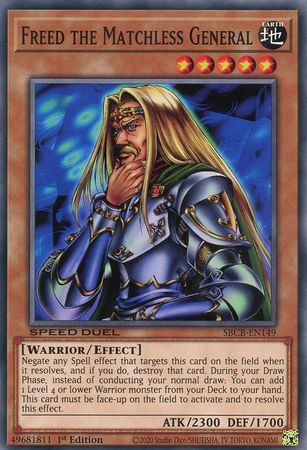 Freed the Matchless General SBCB EN149 Common 1st Edition Speed Duel Battle City Box 1st Edition Singles Freed the Matchless General SBCB EN149 Common 1st Edition Speed Duel Battle City Box 1st Edition Singles