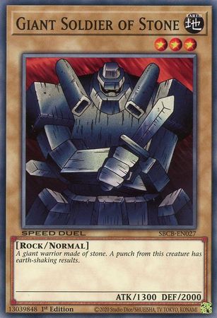 Giant Soldier of Stone SBCB EN027 Common 1st Edition Speed Duel Battle City Box 1st Edition Singles Giant Soldier of Stone SBCB EN027 Common 1st Edition Speed Duel Battle City Box 1st Edition Singles