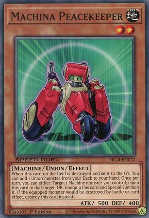 Machina Peacekeeper SBCB EN072 Common 1st Edition Speed Duel Battle City Box 1st Edition Singles Machina Peacekeeper SBCB EN072 Common 1st Edition Speed Duel Battle City Box 1st Edition Singles