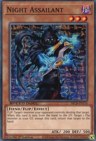 Night Assailant SBCB EN114 Common 1st Edition Speed Duel Battle City Box 1st Edition Singles Night Assailant SBCB EN114 Common 1st Edition Speed Duel Battle City Box 1st Edition Singles