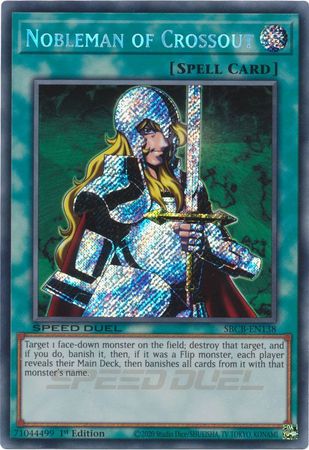 Nobleman of Crossout SBCB EN138 Secret Rare 1st Edition Blue Tab Nobleman of Crossout SBCB EN138 Secret Rare 1st Edition Blue Tab