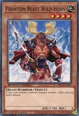 Phantom Beast Wild Horn SBCB EN045 Common 1st Edition Speed Duel Battle City Box 1st Edition Singles Phantom Beast Wild Horn SBCB EN045 Common 1st Edition Speed Duel Battle City Box 1st Edition Singles