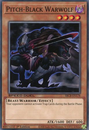 Pitch Black Warwolf SBCB EN178 Common 1st Edition Speed Duel Battle City Box 1st Edition Singles Pitch Black Warwolf SBCB EN178 Common 1st Edition Speed Duel Battle City Box 1st Edition Singles