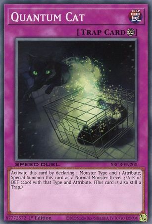 Quantum Cat SBCB EN200 Common 1st Edition Speed Duel Battle City Box 1st Edition Singles Quantum Cat SBCB EN200 Common 1st Edition Speed Duel Battle City Box 1st Edition Singles