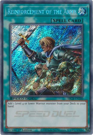 Reinforcement of the Army - SBCB-EN160 - Secret Rare 1st Edition (Blue Tab)