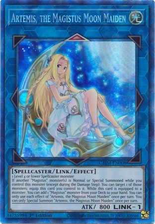 Artemis the Magistus Moon Maiden-GEIM-EN008-Ultra Rare-1st Ed-NM/M Yu-Gi-Oh!