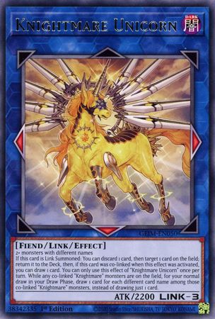 Knightmare Unicorn MP19-EN028 Ultra Rare 1st Edition YuGiOh Card 