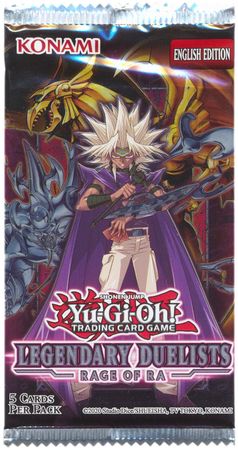 Rage of Ra 1st Edition New sealed packs = 2 total Yu-Gi-Oh Legendary Duelists 
