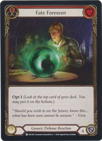 Fate Foreseen Red ARC200 Common Unlimited Fate Foreseen Red ARC200 Common Unlimited