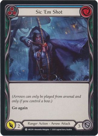 Sic Em Shot Blue ARC074 Common Unlimited Arcane Rising Unlimited Singles Sic Em Shot Blue ARC074 Common Unlimited Arcane Rising Unlimited Singles