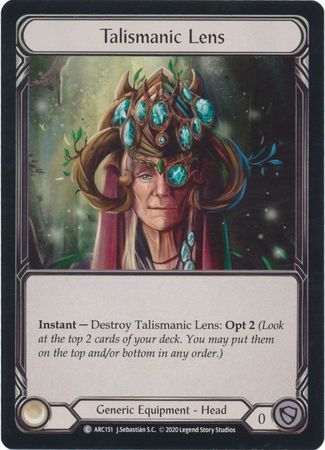 Talismanic Lens ARC151 Common Unlimited Arcane Rising Unlimited Singles Talismanic Lens ARC151 Common Unlimited Arcane Rising Unlimited Singles