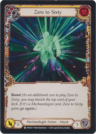 Zero to Sixty Yellow ARC027 Common Unlimited Arcane Rising Unlimited Singles Zero to Sixty Yellow ARC027 Common Unlimited Arcane Rising Unlimited Singles