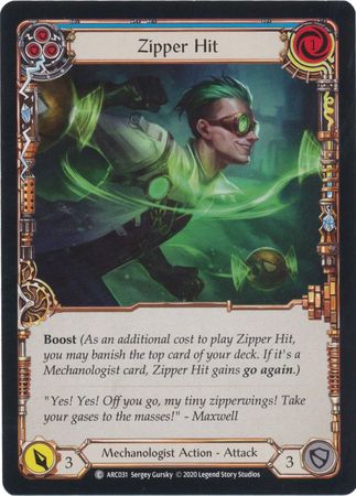 Zipper Hit Blue ARC031 Common Unlimited Arcane Rising Unlimited Singles Zipper Hit Blue ARC031 Common Unlimited Arcane Rising Unlimited Singles