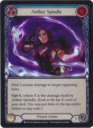 Aether Spindle Blue ARC128 Rare Rainbow Foil Unlimited Arcane Rising Unlimited Foil Singles Aether Spindle Blue ARC128 Rare Rainbow Foil Unlimited Arcane Rising Unlimited Foil Singles