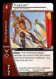 Vartox Hero of Tynola DWF 023 Uncommon Vs System DC World s Finest Vartox Hero of Tynola DWF 023 Uncommon Vs System DC World s Finest