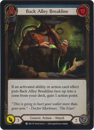 Back Alley Breakline Blue ARC178 Common Rainbow Foil Unlimited Arcane Rising Unlimited Foil Singles Back Alley Breakline Blue ARC178 Common Rainbow Foil Unlimited Arcane Rising Unlimited Foil Singles