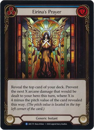 Eirina s Prayer Blue ARC175 Rare Rainbow Foil Unlimited Arcane Rising Unlimited Foil Singles Eirina s Prayer Blue ARC175 Rare Rainbow Foil Unlimited Arcane Rising Unlimited Foil Singles