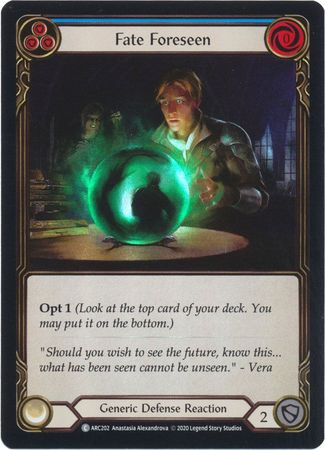 Fate Foreseen Blue ARC202 Common Rainbow Foil Unlimited Fate Foreseen Blue ARC202 Common Rainbow Foil Unlimited