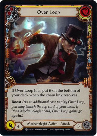 Over Loop Yellow ARC021 Common Rainbow Foil Unlimited Over Loop Yellow ARC021 Common Rainbow Foil Unlimited