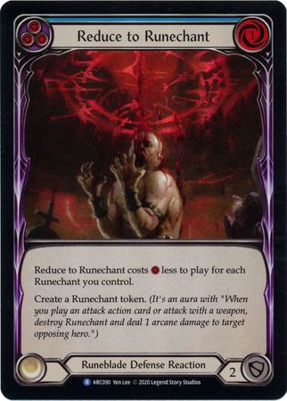 Reduce to Runechant Blue ARC090 Rare Rainbow Foil Unlimited Arcane Rising Unlimited Foil Singles Reduce to Runechant Blue ARC090 Rare Rainbow Foil Unlimited Arcane Rising Unlimited Foil Singles