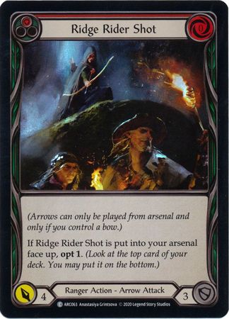 Ridge Rider Shot Red ARC063 Common Rainbow Foil Unlimited Arcane Rising Unlimited Foil Singles Ridge Rider Shot Red ARC063 Common Rainbow Foil Unlimited Arcane Rising Unlimited Foil Singles