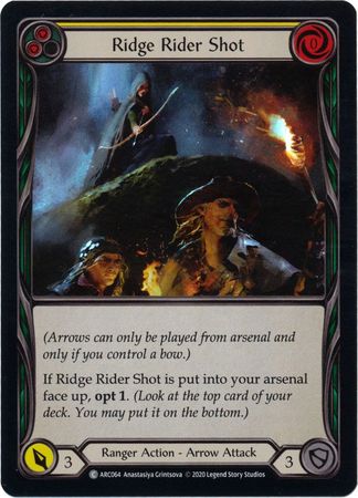Ridge Rider Shot Yellow ARC064 Common Rainbow Foil Unlimited Arcane Rising Unlimited Foil Singles Ridge Rider Shot Yellow ARC064 Common Rainbow Foil Unlimited Arcane Rising Unlimited Foil Singles