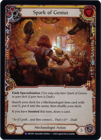Spark of Genius ARC009 Super Rare Rainbow Foil Unlimited Arcane Rising Unlimited Foil Singles Spark of Genius ARC009 Super Rare Rainbow Foil Unlimited Arcane Rising Unlimited Foil Singles