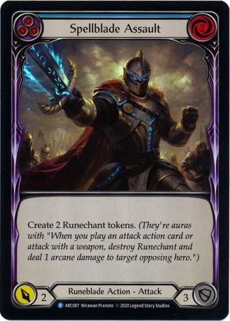 Spellblade Assault Blue ARC087 Rare Rainbow Foil Unlimited Arcane Rising Unlimited Foil Singles Spellblade Assault Blue ARC087 Rare Rainbow Foil Unlimited Arcane Rising Unlimited Foil Singles