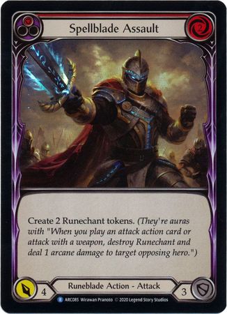 Spellblade Assault Red ARC085 Rare Rainbow Foil Unlimited Spellblade Assault Red ARC085 Rare Rainbow Foil Unlimited