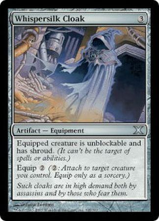 Whispersilk Cloak MTG 10th Edition Singles Whispersilk Cloak MTG 10th Edition Singles