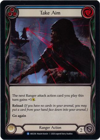 Take Aim Blue ARC056 Rare Rainbow Foil Unlimited Arcane Rising Unlimited Foil Singles Take Aim Blue ARC056 Rare Rainbow Foil Unlimited Arcane Rising Unlimited Foil Singles
