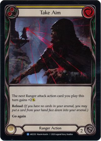 Take Aim Yellow ARC055 Rare Rainbow Foil Unlimited Arcane Rising Unlimited Foil Singles Take Aim Yellow ARC055 Rare Rainbow Foil Unlimited Arcane Rising Unlimited Foil Singles