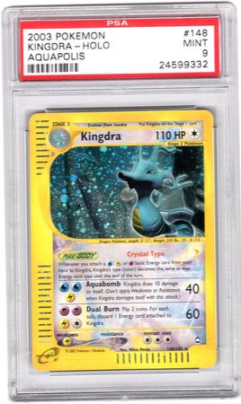 Kingdra 148 147 PSA MINT 9 Holo Rare Aquapolis 9332 Aquapolis Singles Kingdra 148 147 PSA MINT 9 Holo Rare Aquapolis 9332 Aquapolis Singles