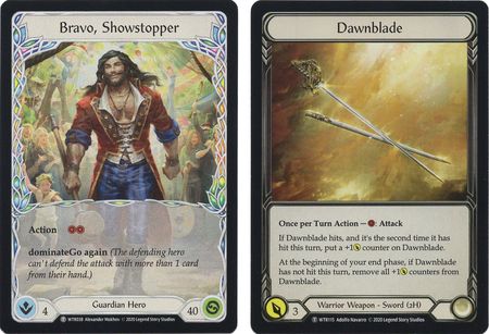 Bravo Showstopper Dawnblade WTR038 WTR115 Token Unlimited Bravo Showstopper Dawnblade WTR038 WTR115 Token Unlimited
