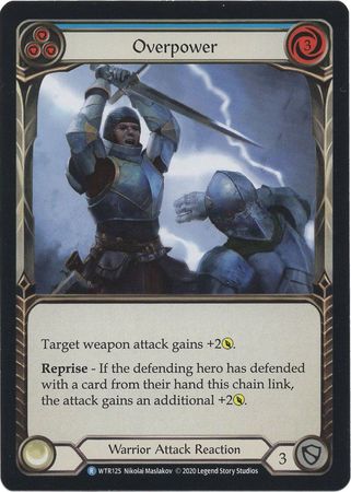 Overpower Blue WTR125 Rare Unlimited Overpower Blue WTR125 Rare Unlimited