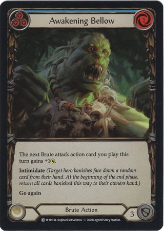 Awakening Bellow Blue WTR034 Common Rainbow Foil Unlimited Awakening Bellow Blue WTR034 Common Rainbow Foil Unlimited