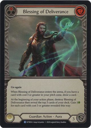 Blessing of Deliverance Red WTR054 Rare Rainbow Foil Unlimited Blessing of Deliverance Red WTR054 Rare Rainbow Foil Unlimited
