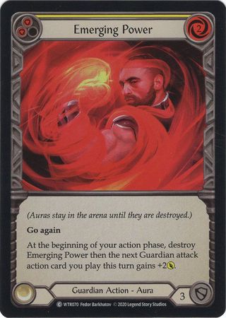 Emerging Power Yellow WTR070 Common Rainbow Foil Unlimited Welcome To Rathe Unlimited Foil Singles Emerging Power Yellow WTR070 Common Rainbow Foil Unlimited Welcome To Rathe Unlimited Foil Singles